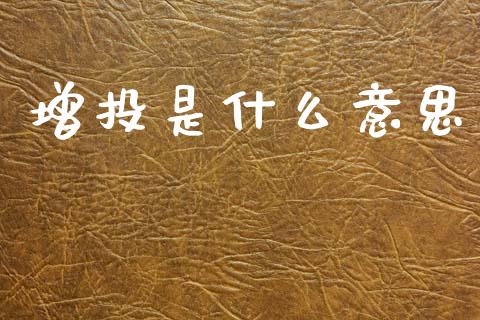 增投是什么意思_https://m.kuaijiepai.net_货币基金_第1张
