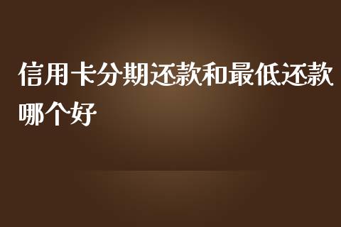 信用卡分期还款和最低还款哪个好_https://m.kuaijiepai.net_资产证券化_第1张