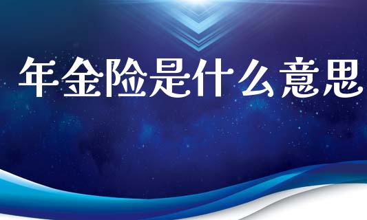 年金险是什么意思_https://m.kuaijiepai.net_股票交易_第1张