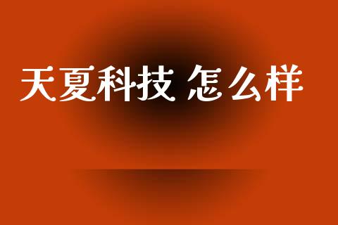 天夏科技 怎么样_https://m.kuaijiepai.net_货币基金_第1张