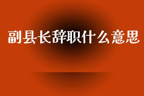 副县长辞职什么意思_https://m.kuaijiepai.net_资产证券化_第1张