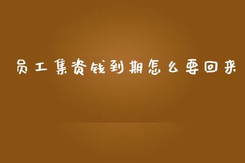 员工集资钱到期怎么要回来_https://m.kuaijiepai.net_货币基金_第1张