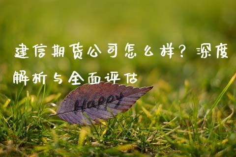 建信期货公司怎么样？深度解析与全面评估_https://m.kuaijiepai.net_股票交易_第1张