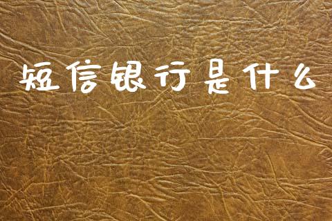 短信银行是什么_https://m.kuaijiepai.net_股票交易_第1张