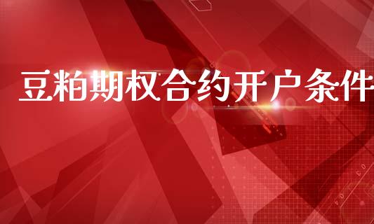 豆粕期权合约开户条件_https://m.kuaijiepai.net_资产证券化_第1张