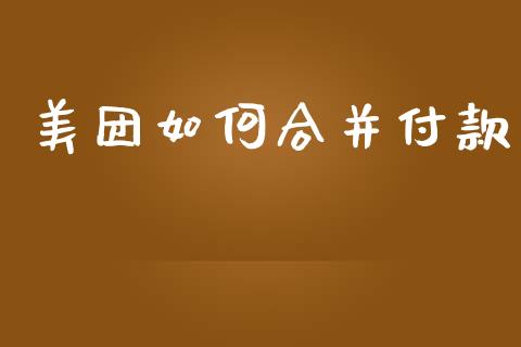 美团如何合并付款_https://m.kuaijiepai.net_债券投资_第1张