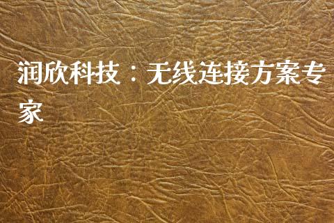 润欣科技：无线连接方案专家_https://m.kuaijiepai.net_股票交易_第1张
