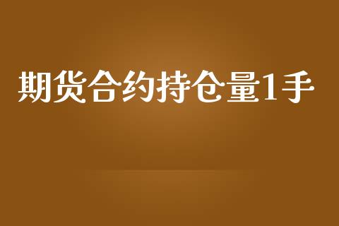 期货合约持仓量1手_https://m.kuaijiepai.net_股票交易_第1张