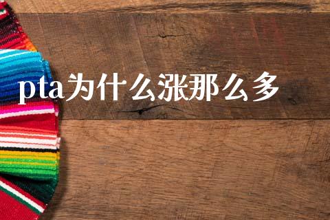 pta为什么涨那么多_https://m.kuaijiepai.net_货币基金_第1张