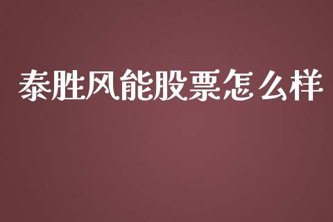 泰胜风能股票怎么样_https://m.kuaijiepai.net_股票交易_第1张