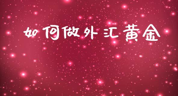 如何做外汇黄金_https://m.kuaijiepai.net_股票交易_第1张