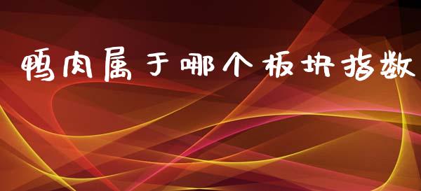 鸭肉属于哪个板块指数_https://m.kuaijiepai.net_货币基金_第1张