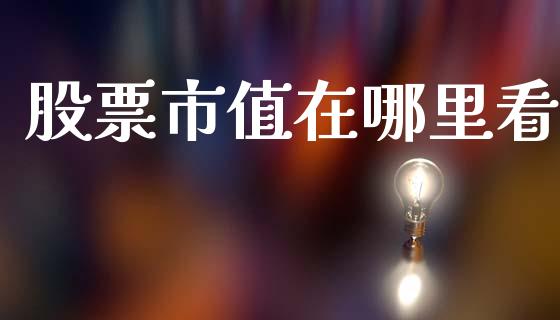 股票市值在哪里看_https://m.kuaijiepai.net_债券投资_第1张