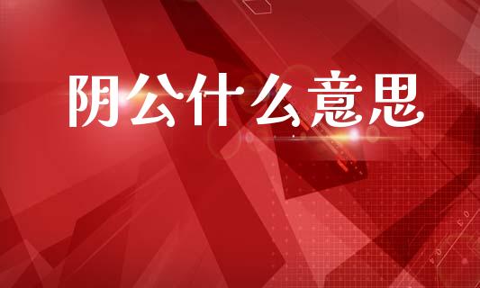 阴公什么意思_https://m.kuaijiepai.net_货币基金_第1张