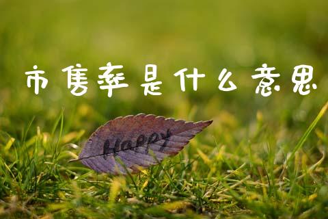 市售率是什么意思_https://m.kuaijiepai.net_股票交易_第1张