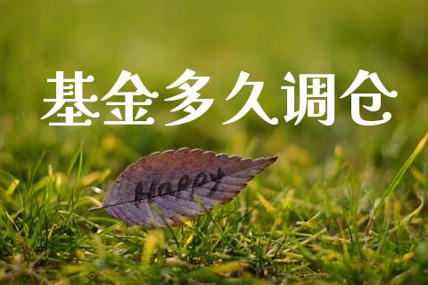 基金多久调仓_https://m.kuaijiepai.net_股票交易_第1张