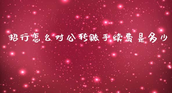 招行怎么对公转账手续费是多少_https://m.kuaijiepai.net_债券投资_第1张