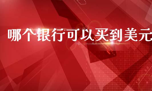 哪个银行可以买到美元_https://m.kuaijiepai.net_货币基金_第1张