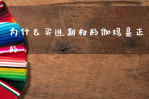 为什么买进期权的伽玛是正的_https://m.kuaijiepai.net_债券投资_第1张