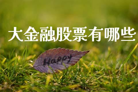 大金融股票有哪些_https://m.kuaijiepai.net_资产证券化_第1张