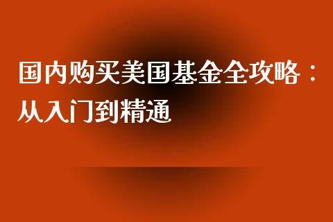 国内购买美国基金全攻略：从入门到精通_https://m.kuaijiepai.net_资产证券化_第1张