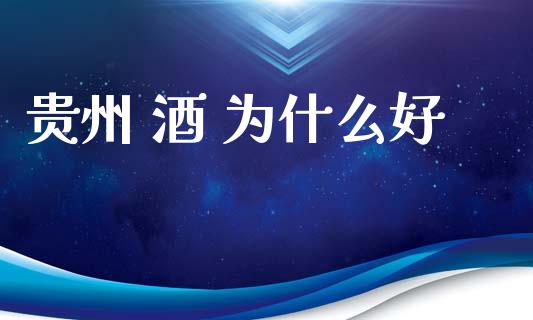 贵州 酒 为什么好_https://m.kuaijiepai.net_股票交易_第1张