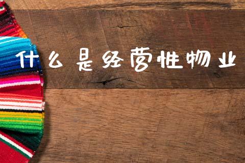 什么是经营性物业_https://m.kuaijiepai.net_债券投资_第1张
