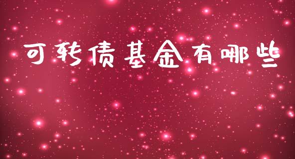 可转债基金有哪些_https://m.kuaijiepai.net_债券投资_第1张