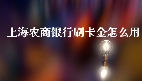 上海农商银行刷卡金怎么用_https://m.kuaijiepai.net_货币基金_第1张