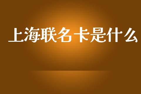 上海联名卡是什么_https://m.kuaijiepai.net_货币基金_第1张
