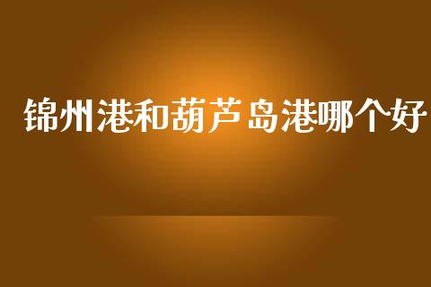 锦州港和葫芦岛港哪个好_https://m.kuaijiepai.net_货币基金_第1张