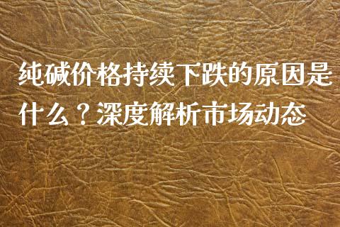 纯碱价格持续下跌的原因是什么？深度解析市场动态_https://m.kuaijiepai.net_资产证券化_第1张
