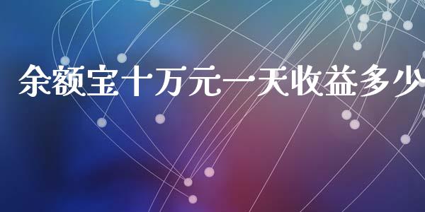 余额宝十万元一天收益多少_https://m.kuaijiepai.net_股票交易_第1张