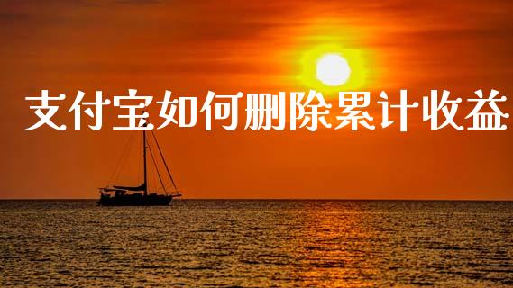支付宝如何删除累计收益_https://m.kuaijiepai.net_债券投资_第1张