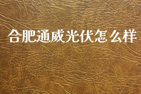合肥通威光伏怎么样_https://m.kuaijiepai.net_债券投资_第1张