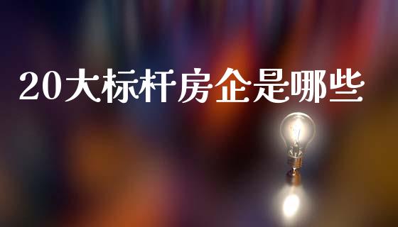 20大标杆房企是哪些_https://m.kuaijiepai.net_债券投资_第1张
