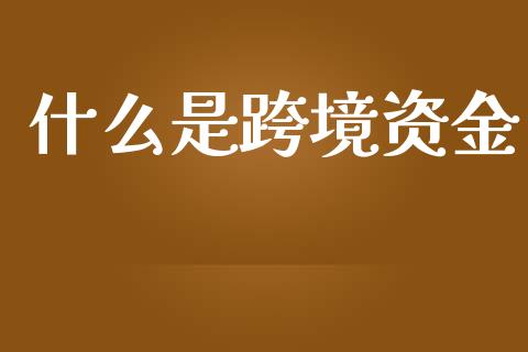 什么是跨境资金_https://m.kuaijiepai.net_股票交易_第1张