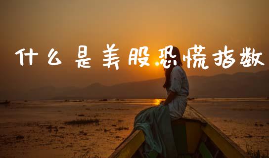 什么是美股恐慌指数_https://m.kuaijiepai.net_资产证券化_第1张