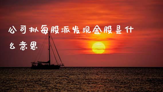 公司拟每股派发现金股是什么意思_https://m.kuaijiepai.net_债券投资_第1张