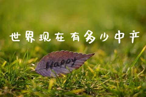 世界现在有多少中产_https://m.kuaijiepai.net_资产证券化_第1张