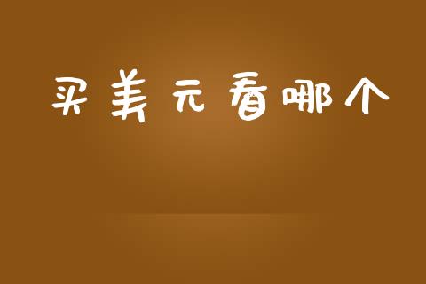 买美元看哪个_https://m.kuaijiepai.net_货币基金_第1张
