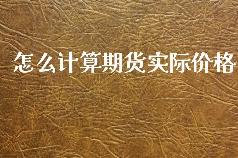 怎么计算期货实际价格_https://m.kuaijiepai.net_资产证券化_第1张