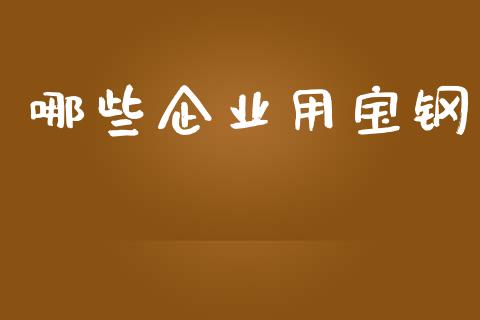 哪些企业用宝钢_https://m.kuaijiepai.net_资产证券化_第1张