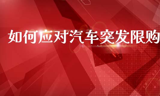 如何应对汽车突发限购_https://m.kuaijiepai.net_债券投资_第1张