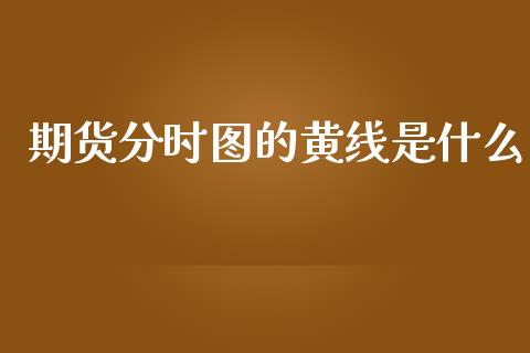 期货分时图的黄线是什么_https://m.kuaijiepai.net_资产证券化_第1张