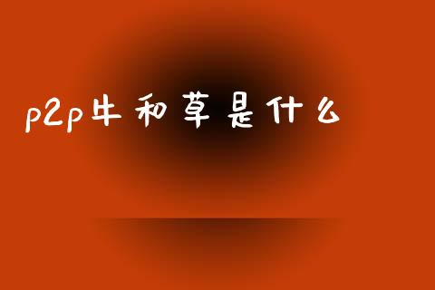 p2p牛和草是什么_https://m.kuaijiepai.net_货币基金_第1张