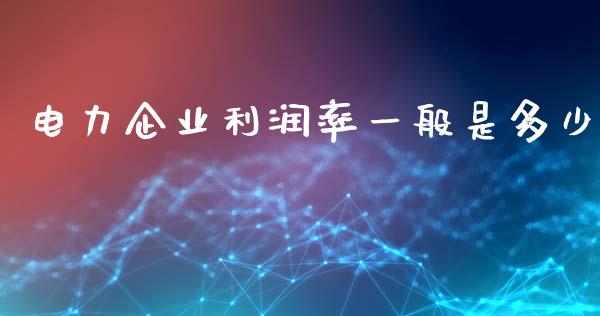 电力企业利润率一般是多少_https://m.kuaijiepai.net_债券投资_第1张