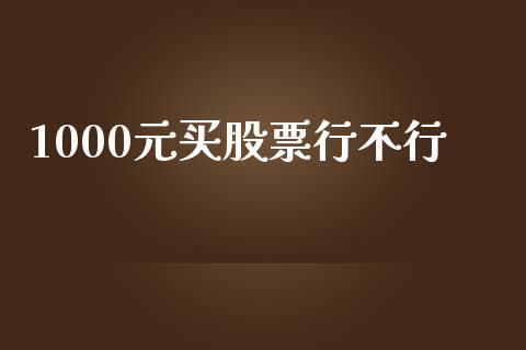 1000元买股票行不行_https://m.kuaijiepai.net_股票交易_第1张