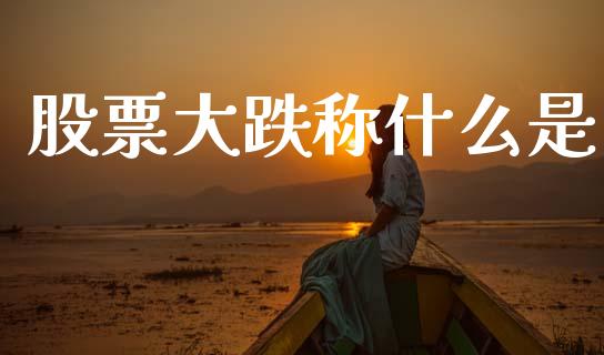股票大跌称什么是_https://m.kuaijiepai.net_货币基金_第1张