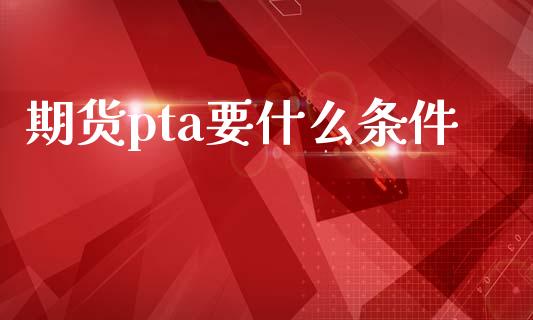 期货pta要什么条件_https://m.kuaijiepai.net_货币基金_第1张